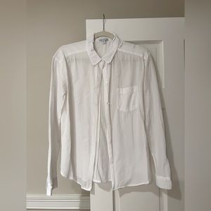 James Perse white button down in size 2